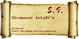 Strasszer István névjegykártya