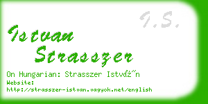 istvan strasszer business card